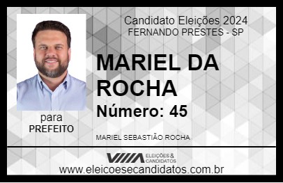 Candidato MARIEL DA ROCHA 2024 - FERNANDO PRESTES - Eleições