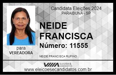 Candidato NEIDE FRANCISCA 2024 - PARAIBUNA - Eleições