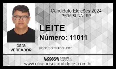 Candidato LEITE 2024 - PARAIBUNA - Eleições