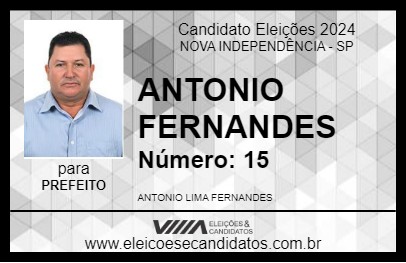 Candidato ANTONIO FERNANDES 2024 - NOVA INDEPENDÊNCIA - Eleições