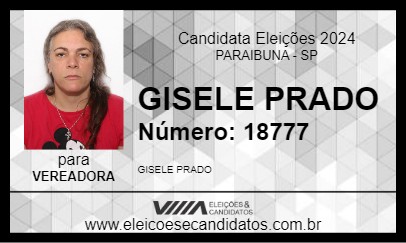 Candidato GISELE PRADO 2024 - PARAIBUNA - Eleições