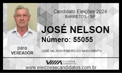 Candidato JOSÉ NELSON 2024 - BARRETOS - Eleições