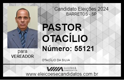 Candidato PASTOR OTACÍLIO 2024 - BARRETOS - Eleições