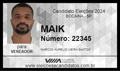 Candidato MAIK 2024 - BOCAINA - Eleições