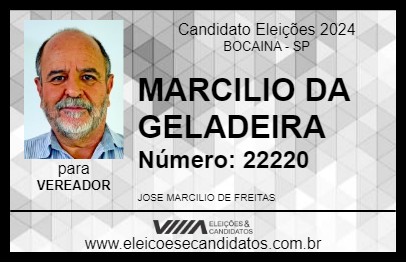 Candidato MARCILIO DA GELADEIRA 2024 - BOCAINA - Eleições