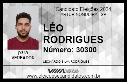 Candidato LÉO RODRIGUES 2024 - ARTUR NOGUEIRA - Eleições