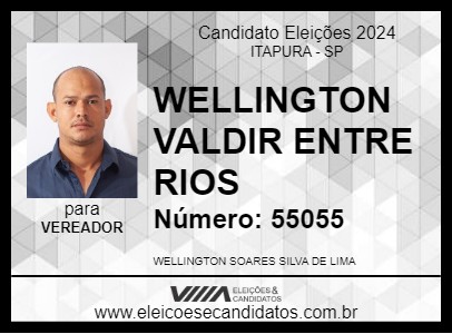 Candidato WELLINGTON VALDIR ENTRE RIOS 2024 - ITAPURA - Eleições