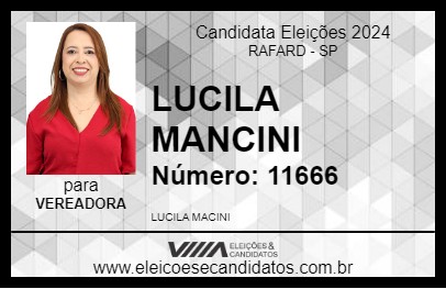 Candidato LUCILA MANCINI  2024 - RAFARD - Eleições