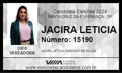 Candidato JACIRA LETICIA 2024 - SANTA CRUZ DA ESPERANÇA - Eleições