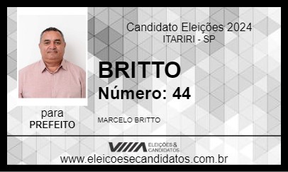 Candidato BRITTO 2024 - ITARIRI - Eleições