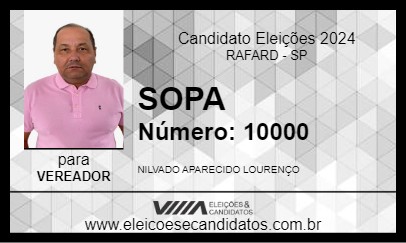 Candidato SOPA 2024 - RAFARD - Eleições