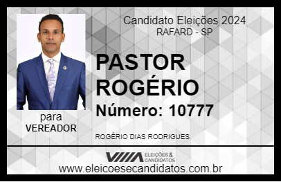 Candidato PASTOR ROGÉRIO 2024 - RAFARD - Eleições