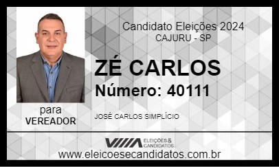 Candidato ZÉ CARLOS 2024 - CAJURU - Eleições