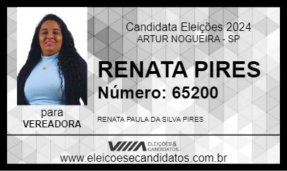 Candidato RENATA PIRES 2024 - ARTUR NOGUEIRA - Eleições