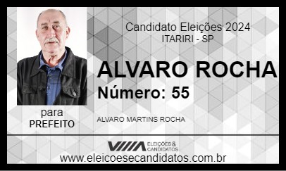 Candidato ALVARO ROCHA 2024 - ITARIRI - Eleições