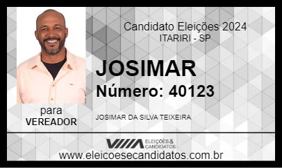 Candidato JOSIMAR 2024 - ITARIRI - Eleições