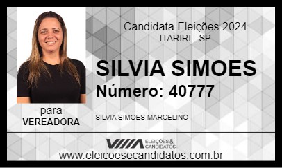 Candidato SILVIA SIMOES 2024 - ITARIRI - Eleições