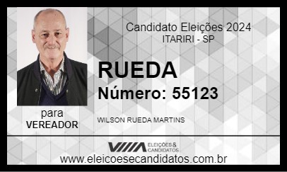 Candidato RUEDA 2024 - ITARIRI - Eleições