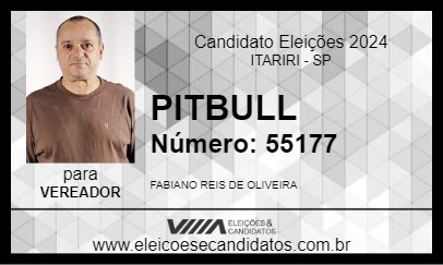 Candidato PITBULL 2024 - ITARIRI - Eleições