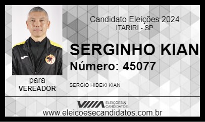 Candidato SERGINHO KIAN 2024 - ITARIRI - Eleições