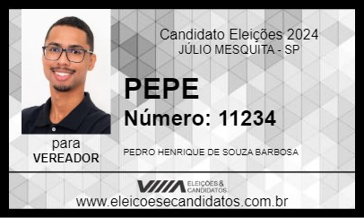 Candidato PEPE 2024 - JÚLIO MESQUITA - Eleições