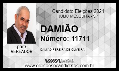 Candidato DAMIÃO 2024 - JÚLIO MESQUITA - Eleições