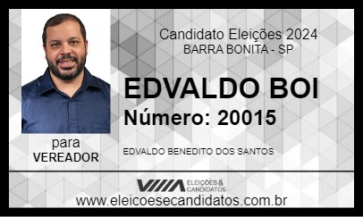 Candidato EDVALDO BOI 2024 - BARRA BONITA - Eleições