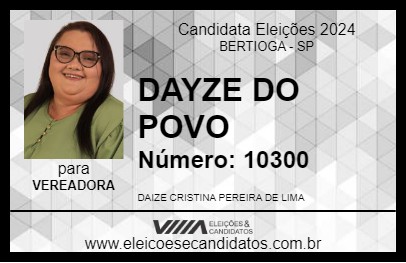 Candidato DAIZE DO POVO 2024 - BERTIOGA - Eleições