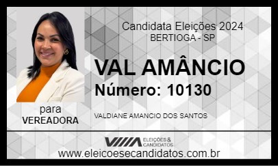 Candidato VAL AMÂNCIO 2024 - BERTIOGA - Eleições