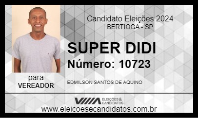 Candidato SUPER DIDI 2024 - BERTIOGA - Eleições