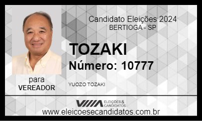 Candidato TOZAKI 2024 - BERTIOGA - Eleições