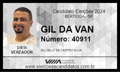 Candidato GIL DA VAN 2024 - BERTIOGA - Eleições