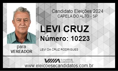 Candidato LEVI CRUZ 2024 - CAPELA DO ALTO - Eleições