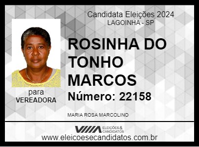 Candidato ROSINHA DO TONHO MARCOS 2024 - LAGOINHA - Eleições