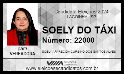 Candidato SOELY DO TÁXI 2024 - LAGOINHA - Eleições