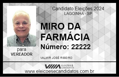 Candidato MIRO DA FARMÁCIA 2024 - LAGOINHA - Eleições