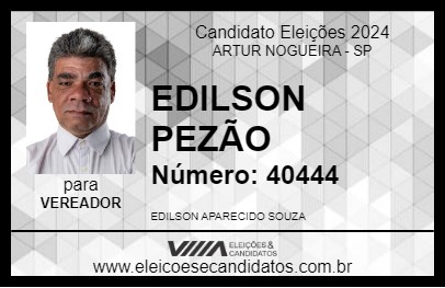 Candidato EDILSON PEZÃO 2024 - ARTUR NOGUEIRA - Eleições