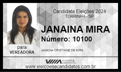 Candidato JANAINA MIRA 2024 - TORRINHA - Eleições