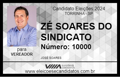 Candidato ZÉ SOARES DO SINDICATO 2024 - TORRINHA - Eleições