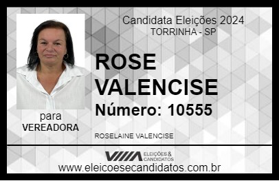 Candidato ROSE VALENCISE 2024 - TORRINHA - Eleições