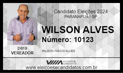 Candidato WILSON ALVES 2024 - PARANAPUÃ - Eleições