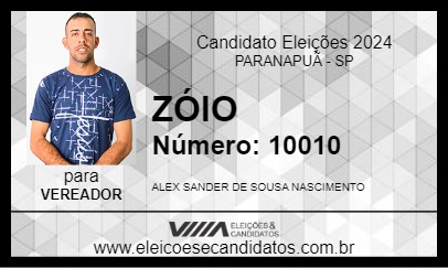 Candidato ZÓIO 2024 - PARANAPUÃ - Eleições