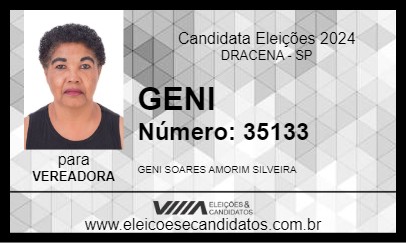 Candidato GENI 2024 - DRACENA - Eleições