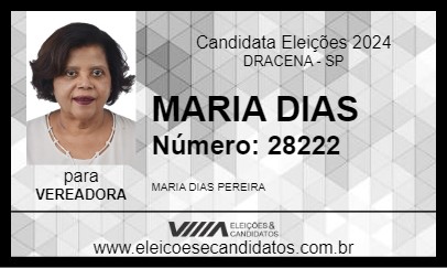 Candidato MARIA DIAS 2024 - DRACENA - Eleições