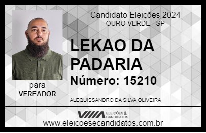 Candidato LEKAO DA PADARIA 2024 - OURO VERDE - Eleições