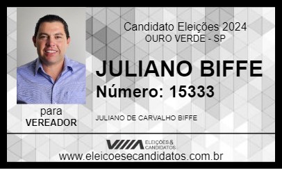 Candidato JULIANO BIFFE 2024 - OURO VERDE - Eleições