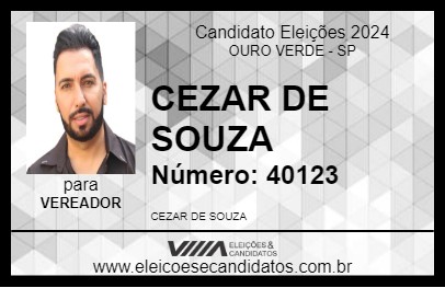 Candidato CEZINHA 2024 - OURO VERDE - Eleições