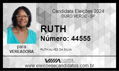 Candidato RUTH 2024 - OURO VERDE - Eleições