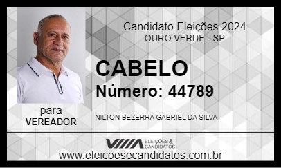 Candidato CABELO 2024 - OURO VERDE - Eleições