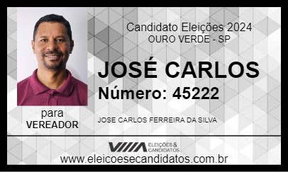 Candidato JOSÉ CARLOS 2024 - OURO VERDE - Eleições